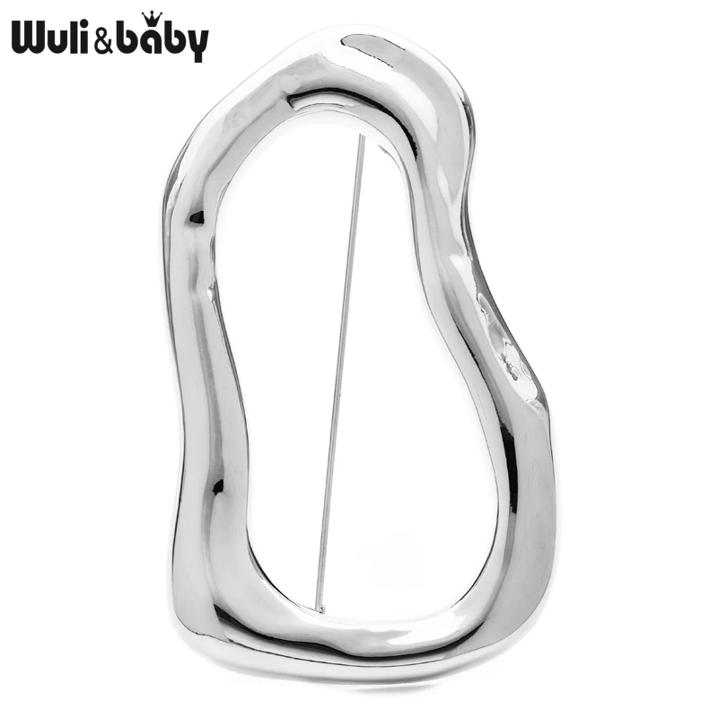 Wuli & baby 스테인레스 스틸 빅 서클 브로치 핀 여성용 남성용 2 색 모든 경기 기하학 브로치 선물 title=Wuli & baby 스테인레스 스틸 빅 서클 브로치 핀 여성용 남성용 2 색 모든 경기 기하학 브로치 선물 