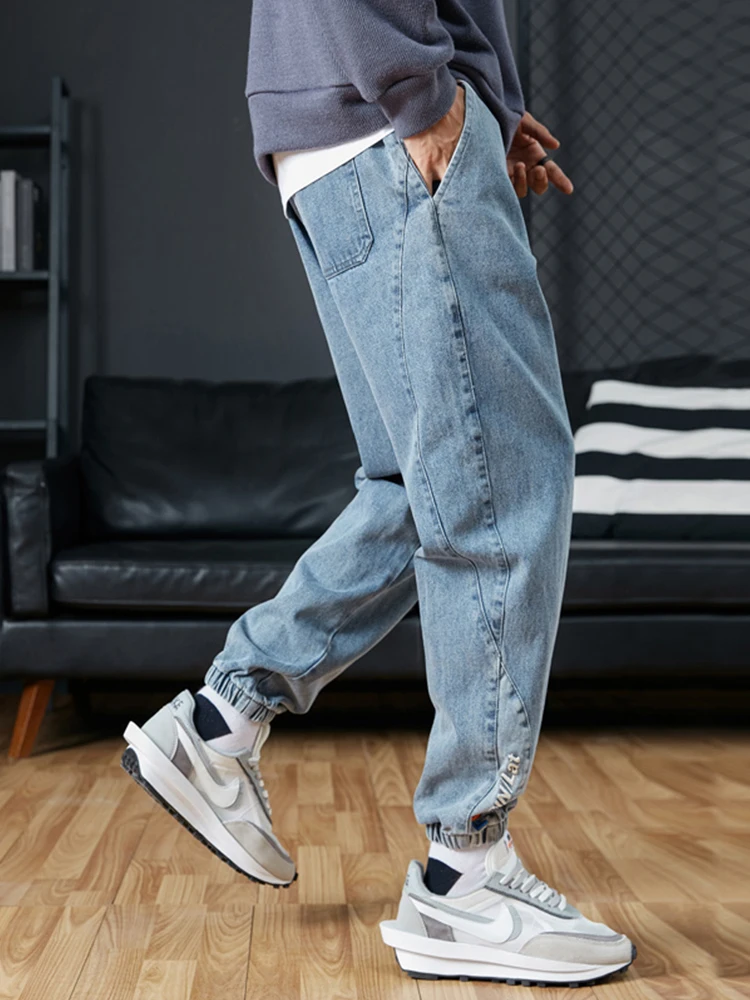 빅 사이즈 남성 조깅 청바지 6XL 7XL 8XL streetwear 블랙 블루 캐주얼 데님 카고 바지 스트레치 코튼 테이퍼 청바지 헐렁한 바지