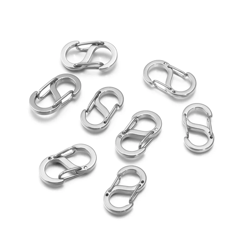 2-5pcs 스테인레스 스틸 세련 된 편지 S 버클 골드 도금 랍스터 걸쇠 후크 커넥터 목걸이 DIY 쥬얼리 만들기 용품