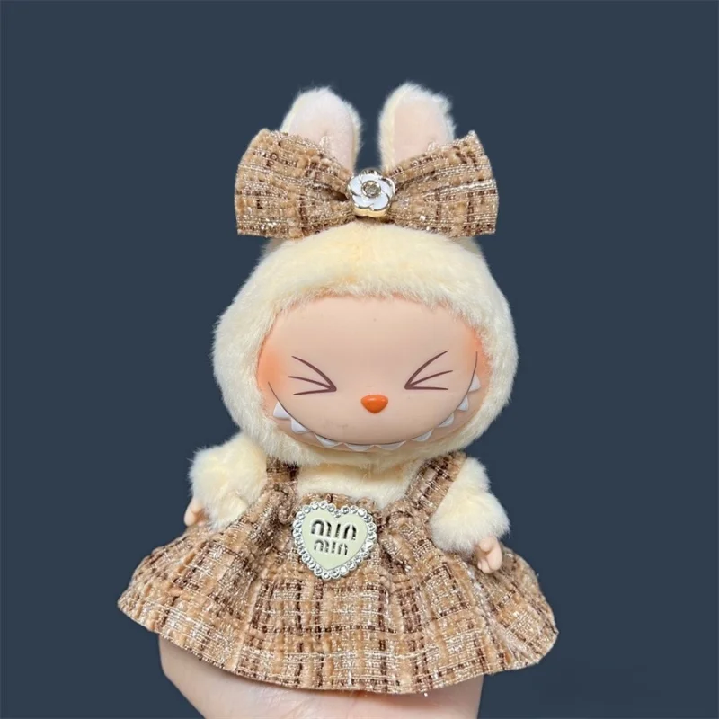 17cm Labubu 봉제 인형 스커트-DIY 의류 액세서리 선물을위한 사랑스러운 스커트 세트
