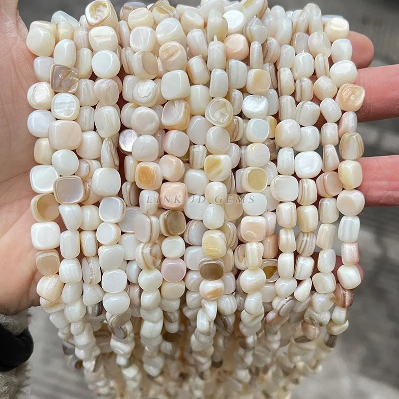 자연 쉘 비즈 불규칙한 모양 부드러운 비즈 쥬얼리 만들기위한 느슨한 스페이서 비드 Diy 귀걸이 목걸이 액세서리 결과