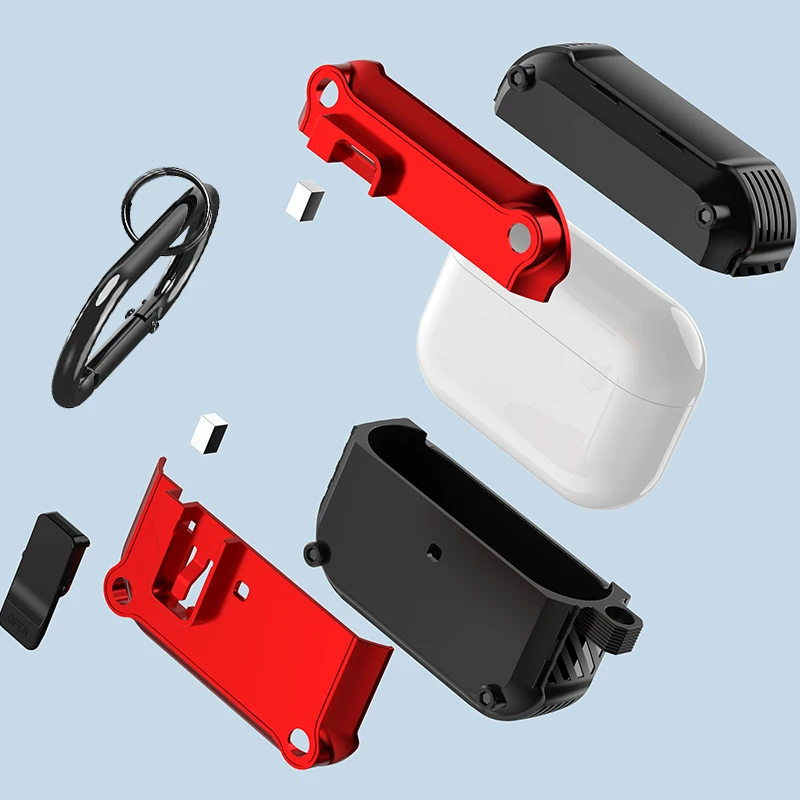 AirPods Pro 2 3 케이스용 보안 잠금 커버 AirPods Pro2 Pro 2세대 2023 케이스 Airpods 4 4th 3 Fundas용 충격 방지 커버