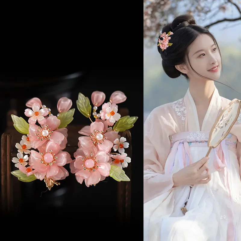 중국어 Hanfu 헤어 액세서리 세트 헤어 클립 머리핀 Haircomb 신부 머리 장식 레트로 웨딩 헤어 액세서리 모자를 쓰고 있죠 선물