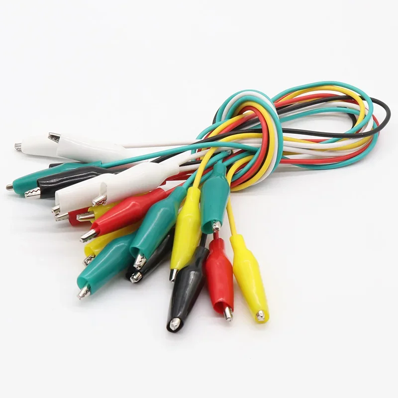 10pcs2pcs 라인 길이 45cm 악어 클립 번호 28mm 양면 악어 클립 케이블 악어 클립 와이어 테스트 와이어 클립