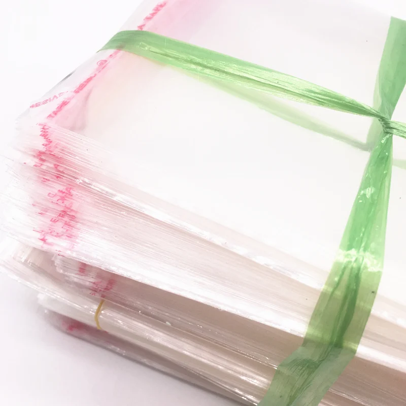 100pcs 5x7,6x9,7x11,8x13,9x16,10x18cm Resealable 폴리 가방 투명 Opp 비닐 봉투 자기 접착 인감 보석 만들기 가방