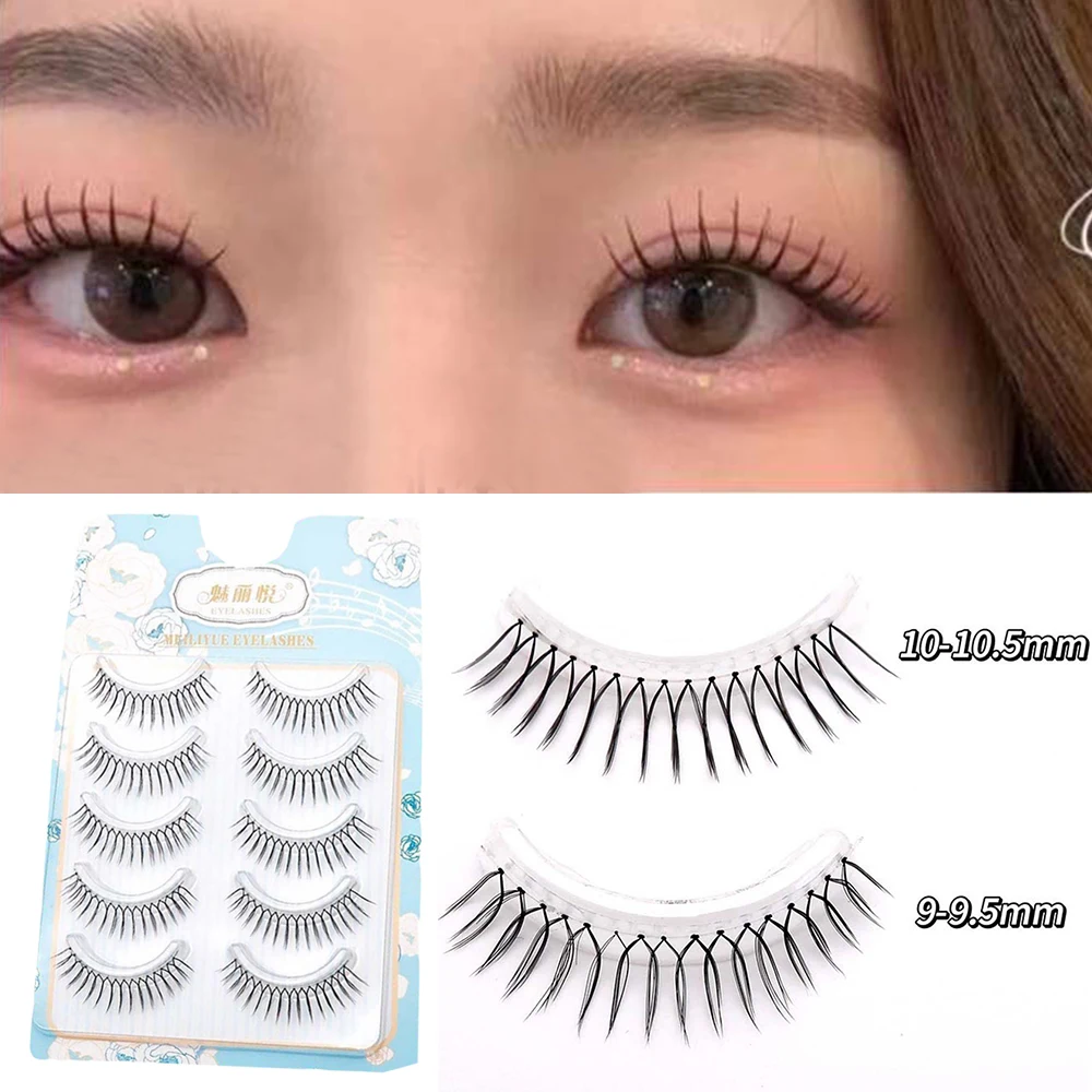 한국어 U 자형 개별 가짜 속눈썹 속눈썹 확장 Noglue 아이돌 속눈썹 자연 만화 눈 속눈썹 클러스터 메이크업 코스프레