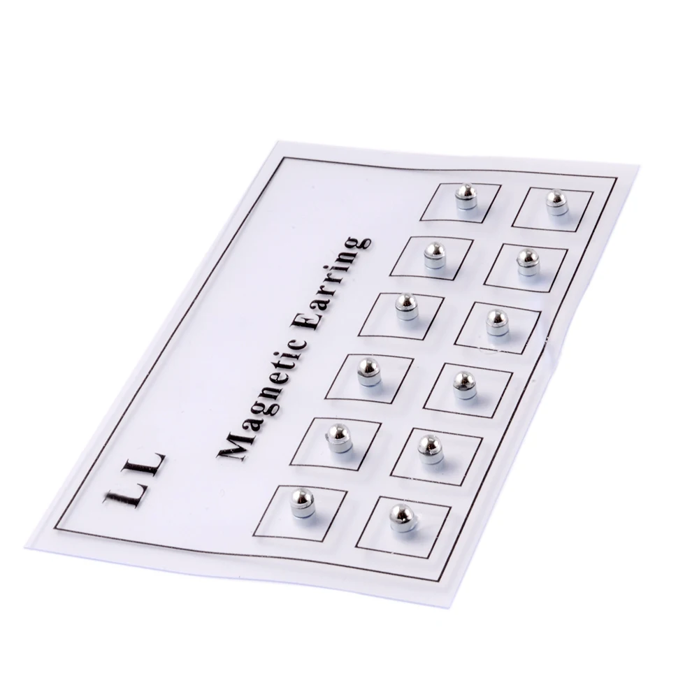 12PCS/카드 가짜 사기꾼 비 피어싱 자석 귀 Tragus 연골 립 Labret 스터드 코 링 쥬얼리 마그네틱 귀걸이