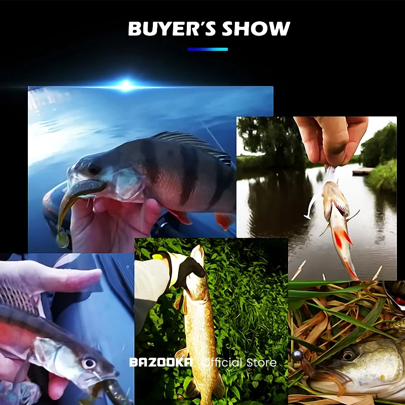 바주카포 100mm 150mm 낚시 미끼 큰 쉬운 샤이너 쉐드 웜 실리콘 T 테일 소프트 미끼 워블러 Swimbait Pesca Bass Pike Winter