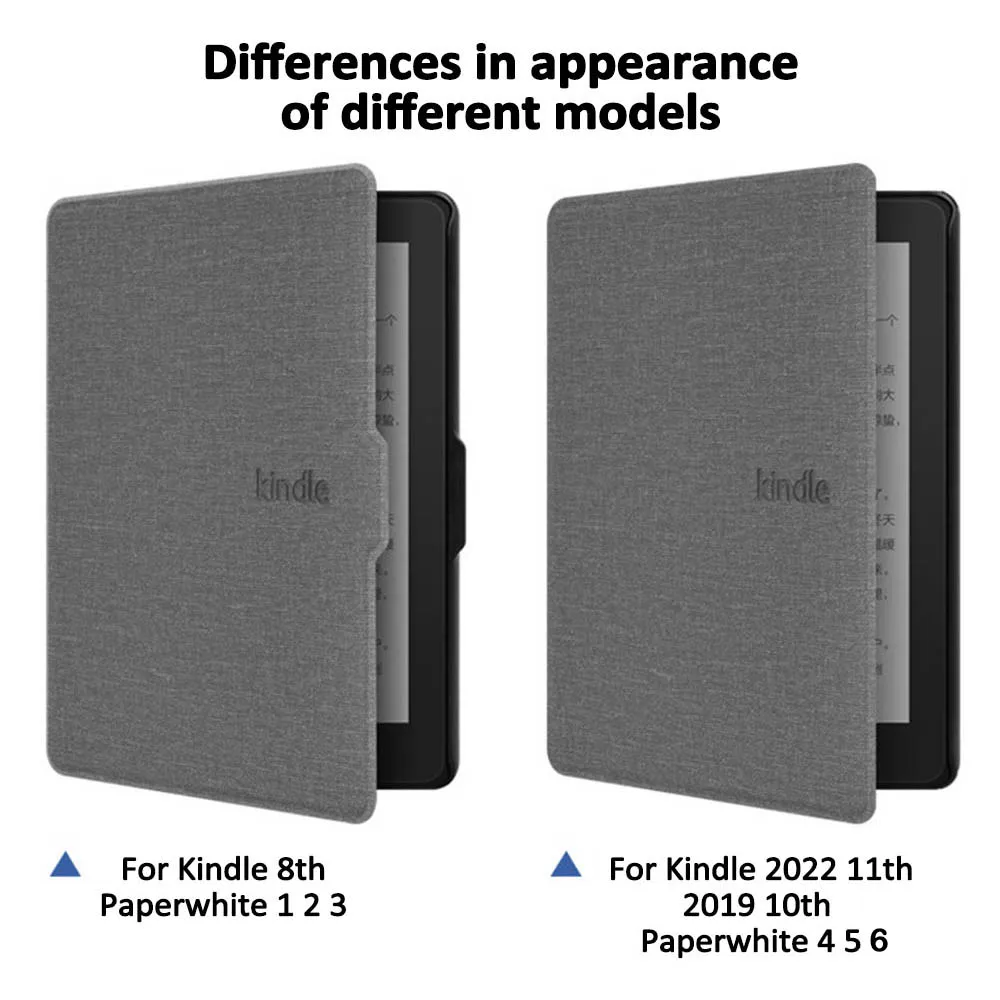 Kindle 2024 2022 2021 페이퍼화이트 컬러소프트 케이스, 마그네틱 파우치 커버 쉘, 1, 2, 3, 5, 6, 10, 11, 12 세대, 6, 6.8, 7 인치