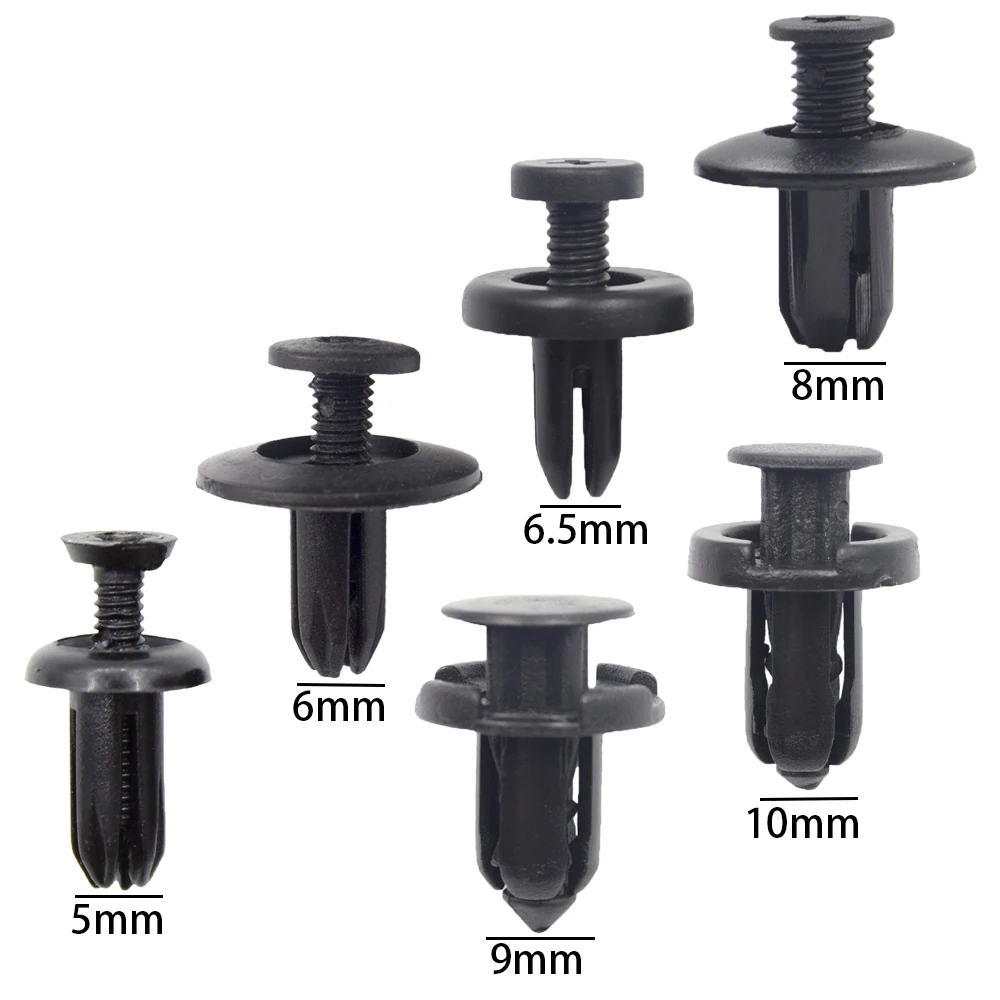 고품질 5mm 6mm 7mm 8mm 9mm 10mm 구멍 자동차 리테이너 플라스틱 클립 패스너 자동 트림 패널 클립 혼합 자동차 바디 범퍼 리벳