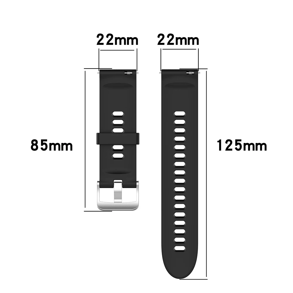 Xiaomi Mi Watch 컬러 스포츠 에디션 밴드 용 22mm 공식 실리콘 교체 스트랩 Mi Watch 컬러 팔찌 시계 밴드 Correa