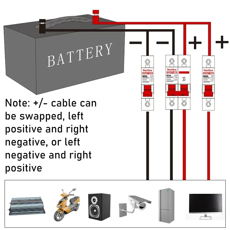 DC MCB 12V 24V 48V 60V 110V 회로 차단기 배터리 보호 스위치 포지티브 네거티브 단락 회로 2P 10A 20A 50A 100A 125A 150A