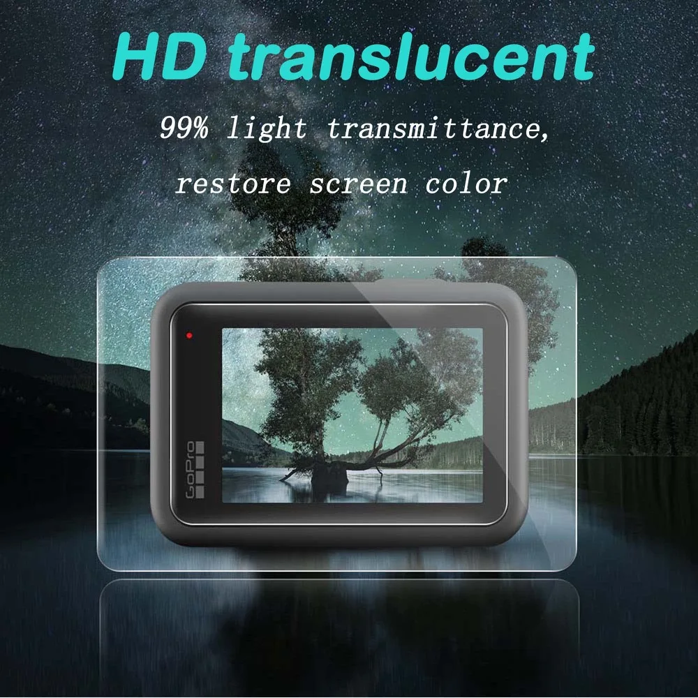 GoPro Hero 13 스크린 + 렌즈 보호대 용 9H 경도 유리 투명 Ultra-HD 강화 유리 긁힘 방지 필름 액세서리