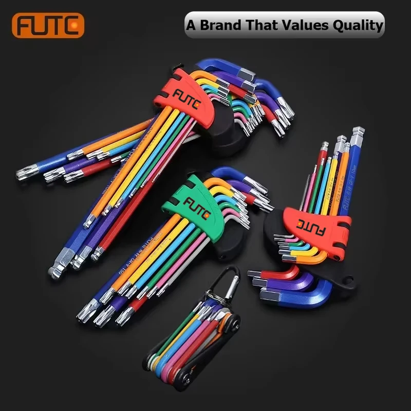 FUTE 알렌 키 세트 알렌 나사 용 L 렌치 키트 9PCS 긴 팔 육각 키 세트 1.5mm ~ 10mm 육각 스패너 핸드 툴 자전거 수리 title=FUTE 알렌 키 세트 알렌 나사 용 L 렌치 키트 9PCS 긴 팔 육각 키 세트 1.5mm ~ 10mm 육각 스패너 핸드 툴 자전거 수리 