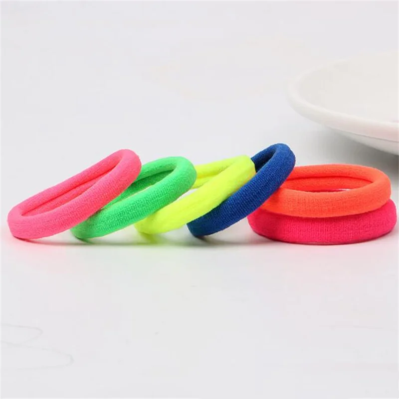 50pcs 블랙 탄성 헤어 밴드 리그 넥타이 Colets Scrunchies 스프링 껌 액세서리 여자 여자 손상 없음 땋은 머리 홀더 세트