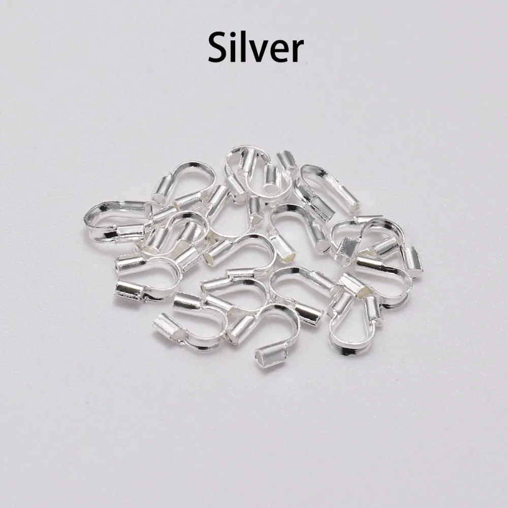30-100pcs 4.5x4mm 와이어 프로텍터 와이어 가드 가디언 프로텍터 루프 U 모양 액세서리 보석 만들기위한 걸쇠 커넥터