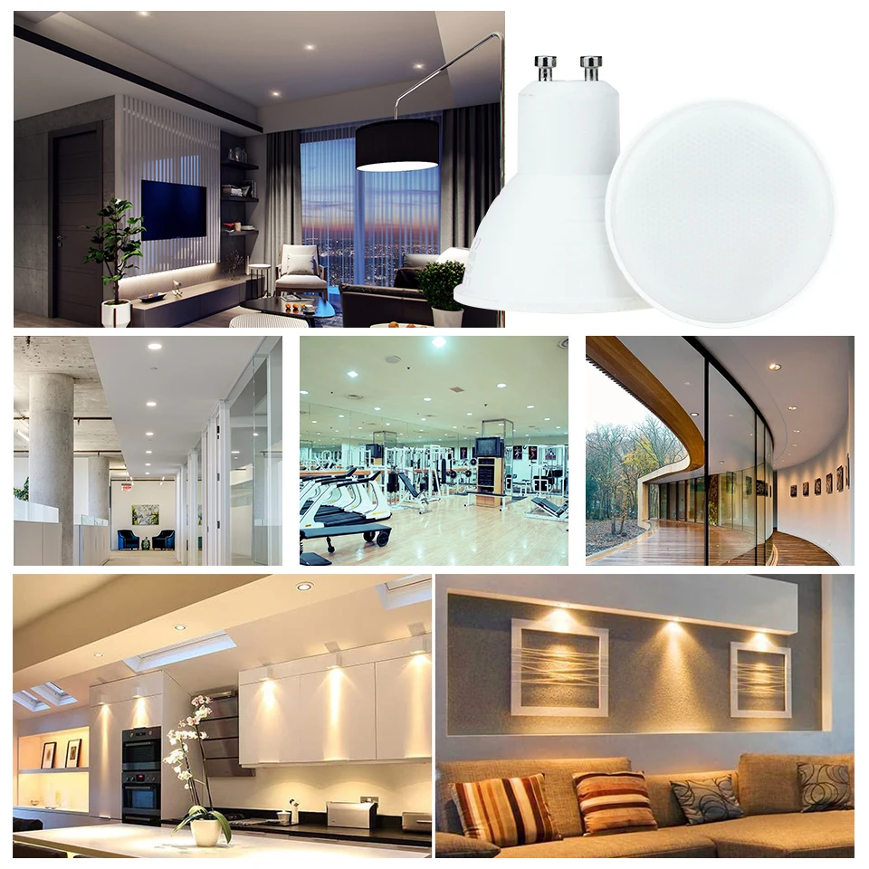 1/4/6/10pcs LED 스포트라이트 GU10 GU5.3 MR16 E27 E14 220V 높은 루멘 3000K/4000K/6000K gu10 led 램프 홈 장식 교체