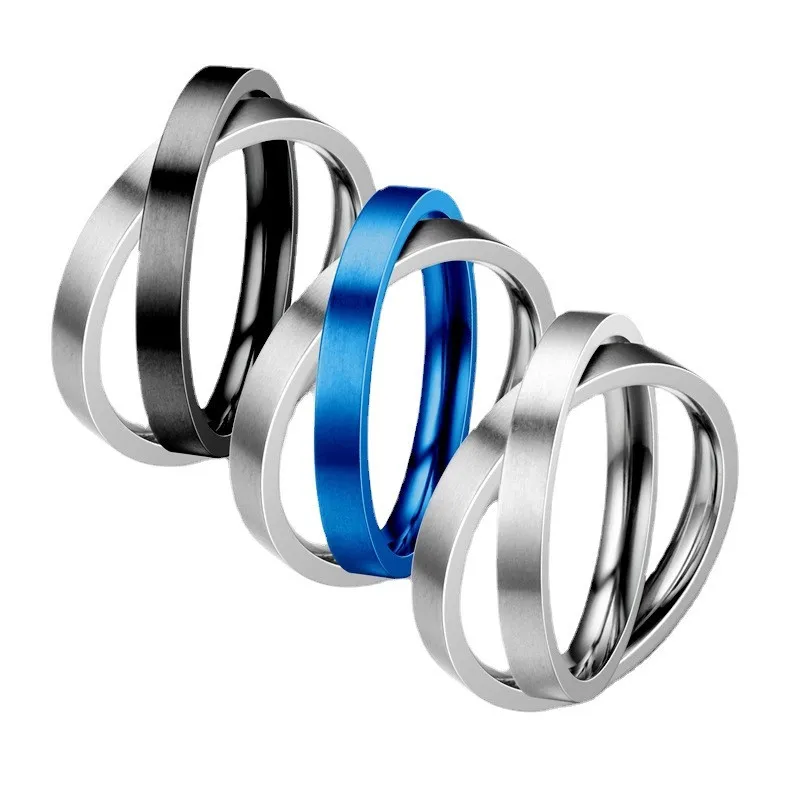 안티 스트레스 불안 Fidget Spinner 커플 반지 남성 여성을위한 자유롭게 보석을 회전 스테인레스 스틸 너클 반지 웨딩 Bague