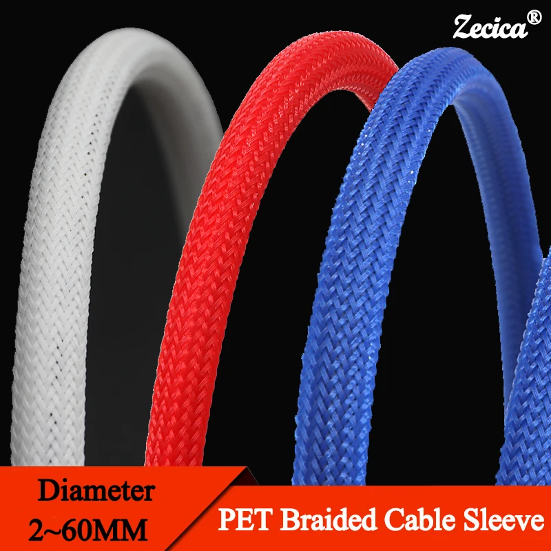 1~50M PET 편조 케이블 슬리브 2mm-60mm 확장 가능한 고밀도 절연 라인 보호 와이어 랩 외장 케이블 용 뱀 피부 title=1~50M PET 편조 케이블 슬리브 2mm-60mm 확장 가능한 고밀도 절연 라인 보호 와이어 랩 외장 케이블 용 뱀 피부 