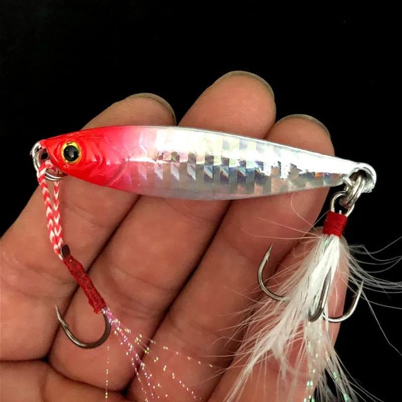 쇼어 캐스트 낚시 미끼 느린 흔들리는 지그베이트 7g/10g/15g/20g/25g/30g/40g/60g 지그 인공 금속 미끼 미끼 1개 판매