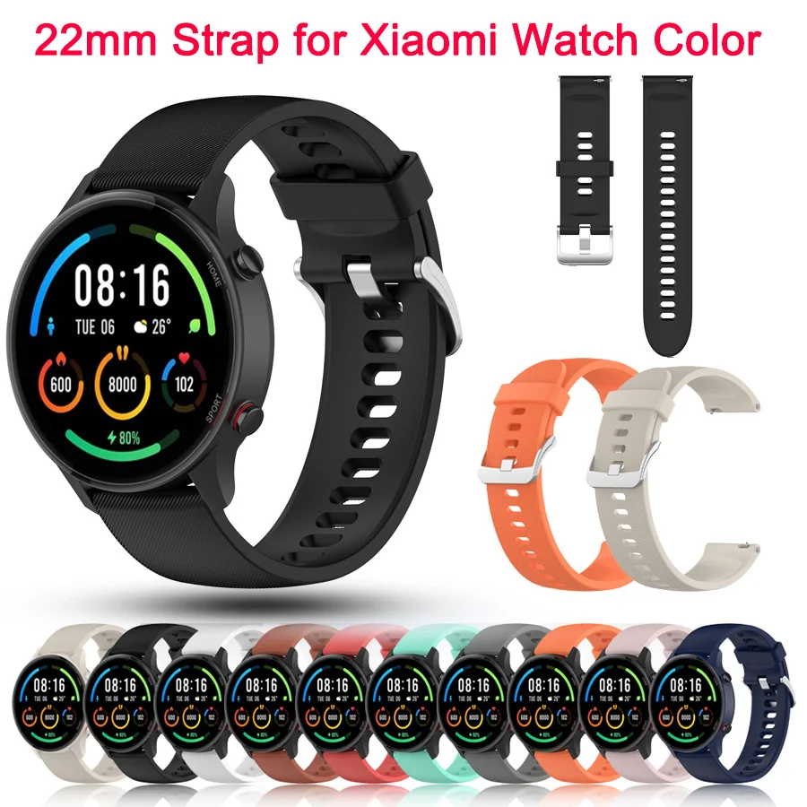 Xiaomi Mi Watch 컬러 스포츠 에디션 밴드 용 22mm 공식 실리콘 교체 스트랩 Mi Watch 컬러 팔찌 시계 밴드 Correa title=Xiaomi Mi Watch 컬러 스포츠 에디션 밴드 용 22mm 공식 실리콘 교체 스트랩 Mi Watch 컬러 팔찌 시계 밴드 Correa 