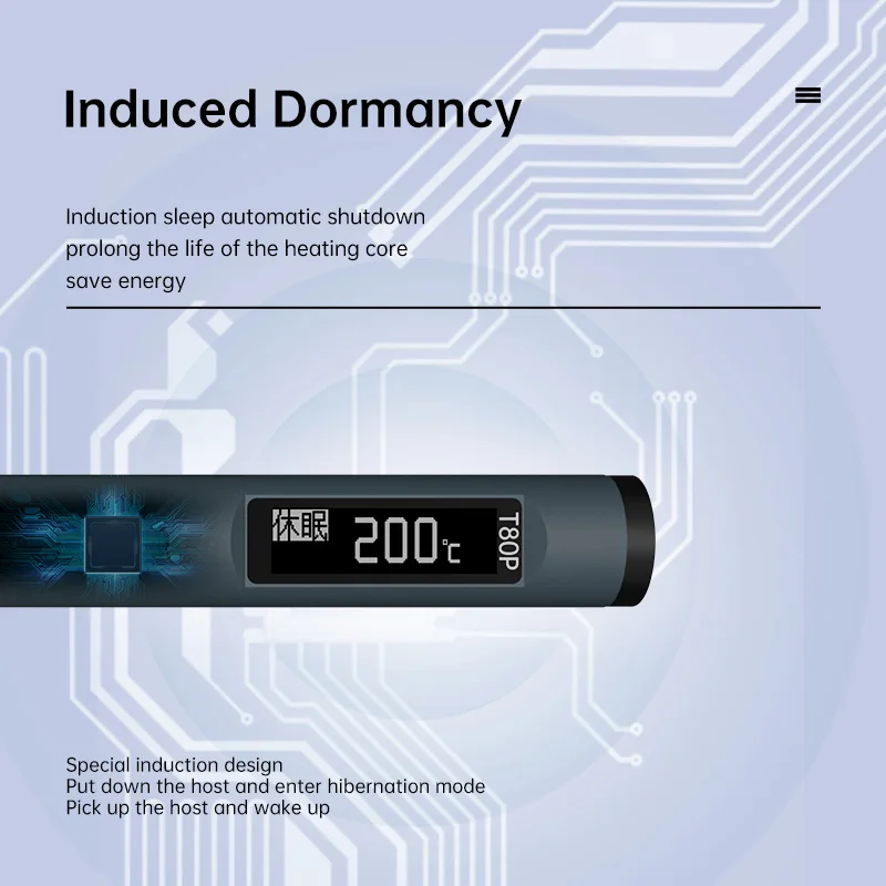 ALIENTEK T80 T80P 스마트 납땜 인두 PD 65W QC 조정 가능한 일정한 온도 휴대용 스마트 납땜 인두 키트 C245 도구