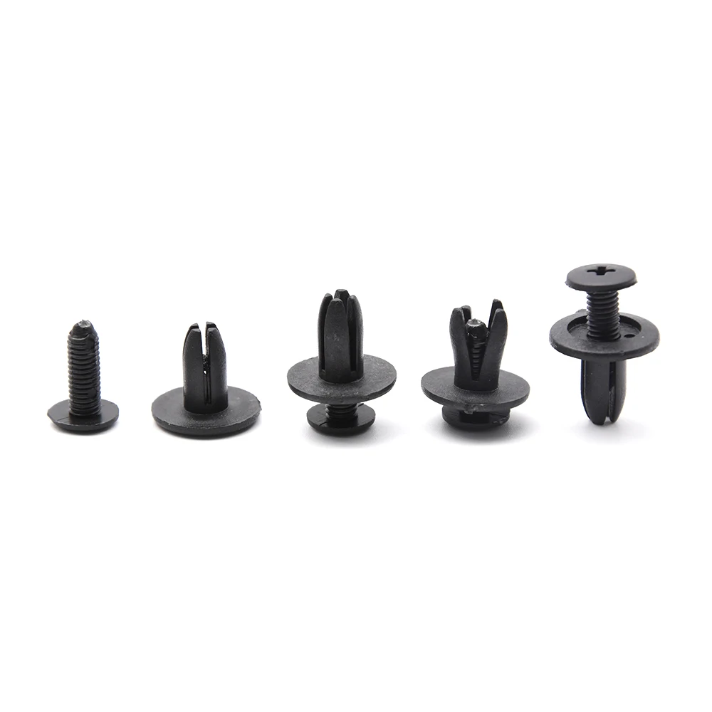 10 ~ 50pcs 자동차 6mm 구멍 플라스틱 리벳 패스너 푸시 클립 도요타에 대한 블랙 자동차 차량 도어 트림 패널 리테이너 패스너 클립