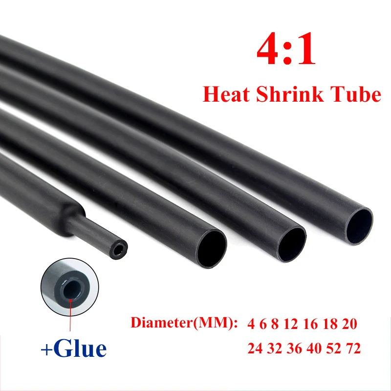 4mm-72mm 4:1 열수축 튜브(접착제 튜브 포함) 접착제 라이닝 이중 벽 열수축 수축 랩 와이어 케이블 슬리브 키트 title=4mm-72mm 4:1 열수축 튜브(접착제 튜브 포함) 접착제 라이닝 이중 벽 열수축 수축 랩 와이어 케이블 슬리브 키트 