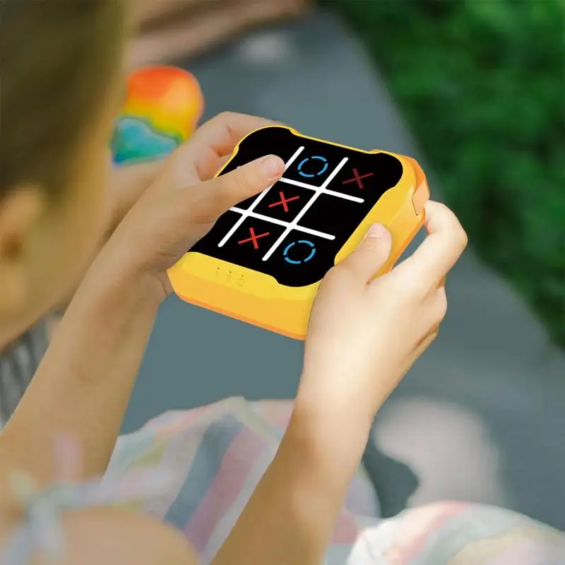 다기능 전자 Tic-Tac-Toe 보드 보드 게임 몬테소리 퍼즐 테이블 게임 체스 체스 세트 성인을위한 휴대용 어린이