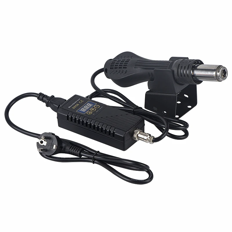 JCD 750W 히트 건 디지털 디스플레이 마이크로 재 작업 납땜 스테이션 용접 수리 도구 용 뜨거운 공기 총 헤어 드라이어 8858