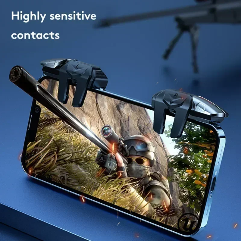 G21 PUBG 용 6 개의 손가락 휴대 전화 게임 트리거 IOS 안드로이드 범용 게임 패드 조이스틱 용 L1 R1 ABS 키 버튼