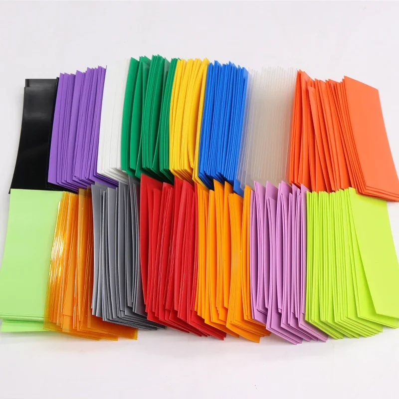 20/100/500pcs 18650 Lipo 배터리 랩 ​​PVC 열 수축 튜브 프리컷 폭 29.5mm x 72mm 절연 필름 보호 케이스 팩 슬리브