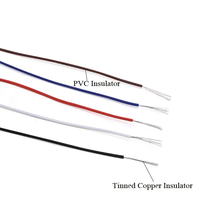 UL1571 전자 와이어 32 30 28 26 AWG 유연한 케이블 PVC 절연 주석 도금 구리 환경 LED 라인 DIY 코드