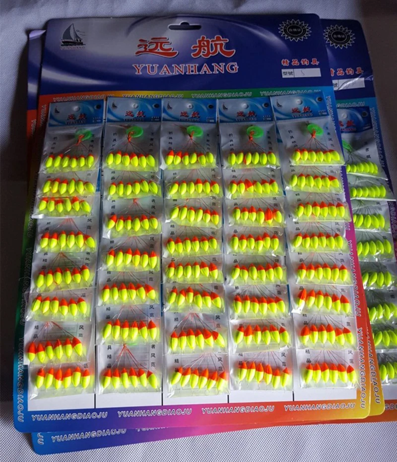 120pcs (20packs) 7 성급 플로트 잉어 낚시 플로트 낚시 부표 대형 중형 소형 민물 낚시 코르크 B558