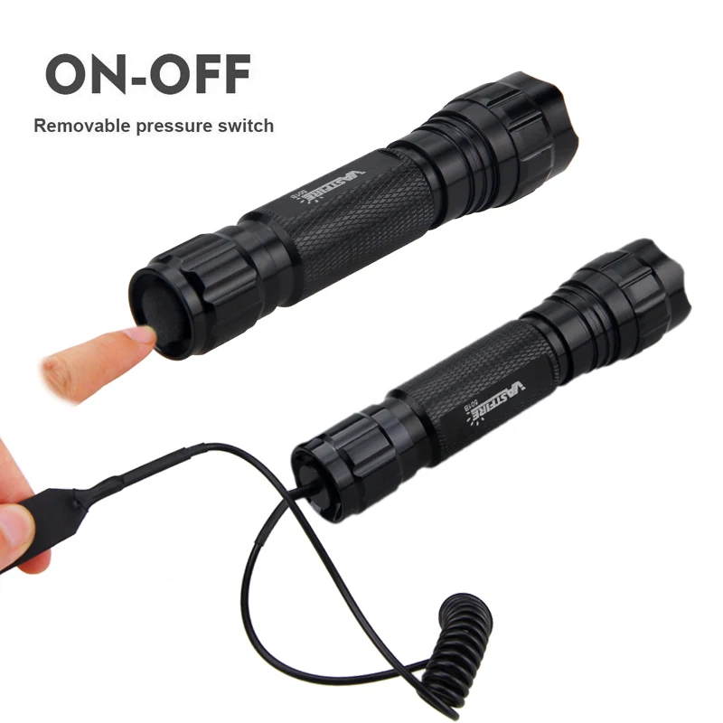 5000lm Led 흰색 전술 사냥 손전등 무기 총 라이트 + 소총 범위 Airsoft 마운트 + 스위치 + 18650 + USB 충전기 + 상자