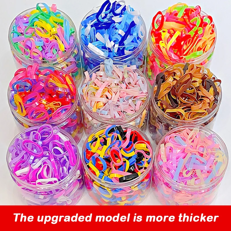 500PCS 여자를위한 업그레이드 된 두꺼운 탄성 헤어 밴드 여자 내구성 헤어 타이 고무 밴드 헤어 액세서리를 깨기 쉽지 않음 title=500PCS 여자를위한 업그레이드 된 두꺼운 탄성 헤어 밴드 여자 내구성 헤어 타이 고무 밴드 헤어 액세서리를 깨기 쉽지 않음 