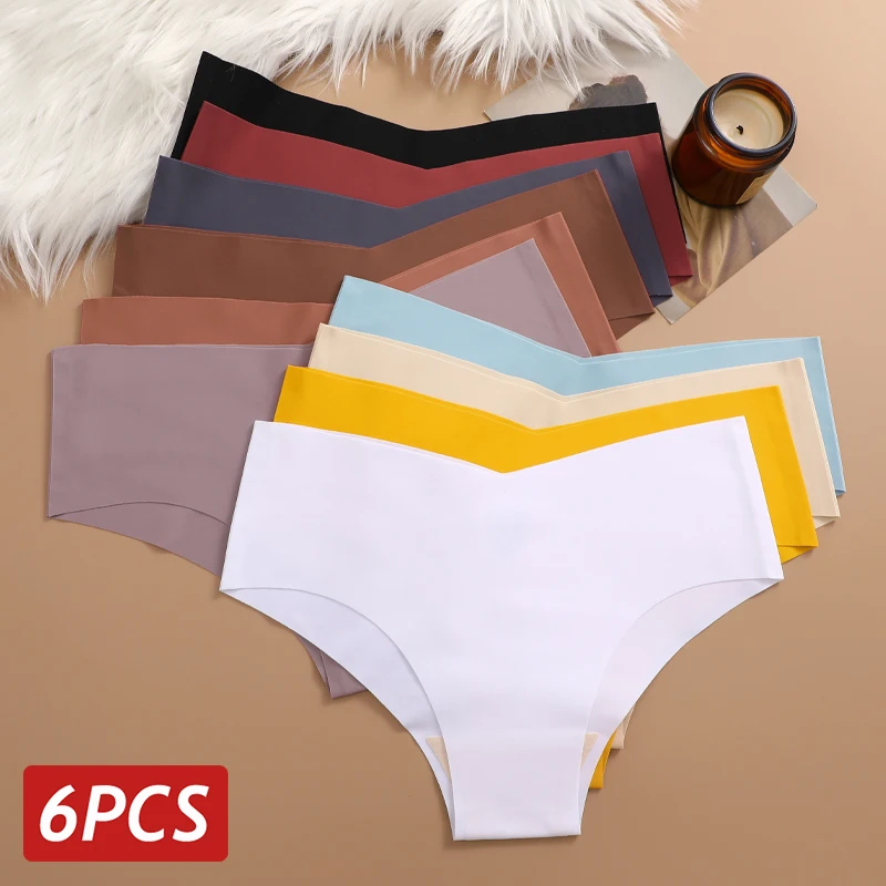 6PCS 여성 원활한 팬티 얼음 실크 울트라 얇은 팬티 섹시한 V 허리 속옷 여성 통기성 란제리 낮은 상승 속옷 title=6PCS 여성 원활한 팬티 얼음 실크 울트라 얇은 팬티 섹시한 V 허리 속옷 여성 통기성 란제리 낮은 상승 속옷 