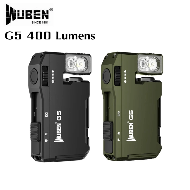 WUBEN G5 EDC 손전등 400루멘 휴대용 포켓 미니 라이트 방수 토치 180 °   실외용 자기 꼬리가 있는 회전 헤드 title=WUBEN G5 EDC 손전등 400루멘 휴대용 포켓 미니 라이트 방수 토치 180 °   실외용 자기 꼬리가 있는 회전 헤드 