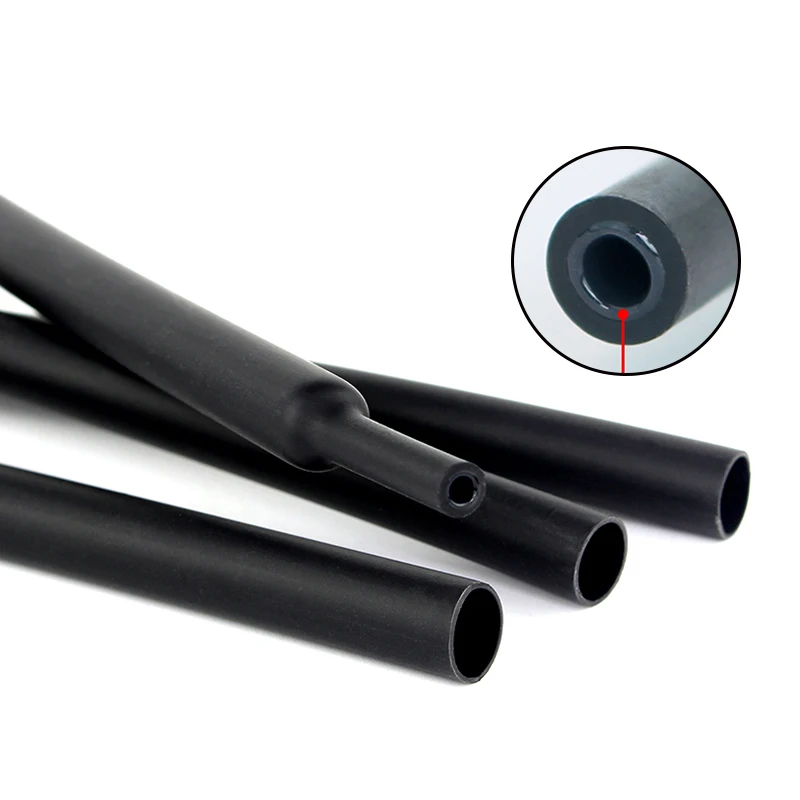 4mm-72mm 4:1 열수축 튜브(접착제 튜브 포함) 접착제 라이닝 이중 벽 열수축 수축 랩 와이어 케이블 슬리브 키트
