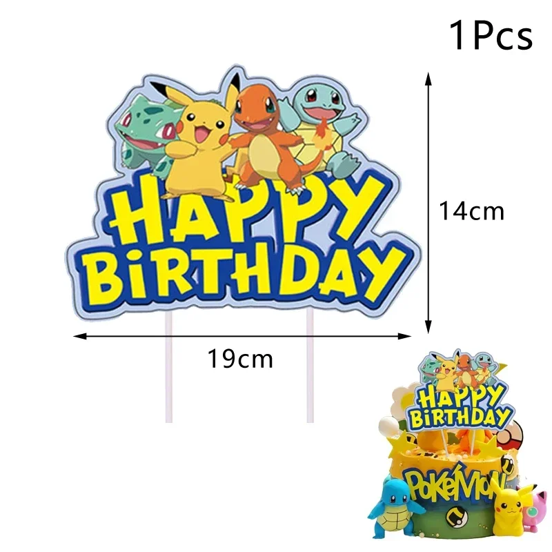 포켓몬 케이크 토퍼 애니메이션 피규어 피카추 파티 생일 축하 포켓몬 케이크 장식 장식품 용품 어린이 선물