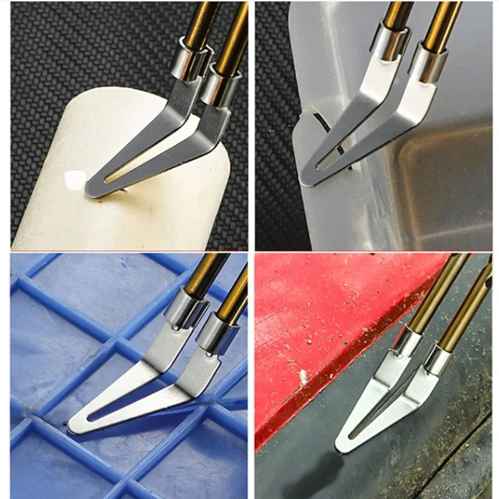 3/5pcs 용접 수리 플라스틱 용접 도구에 대 한 부드러운 머리 납땜 수리 철 부드러운 머리 50mmx20mmx5mm PP 플라스틱 파이프에 대 한