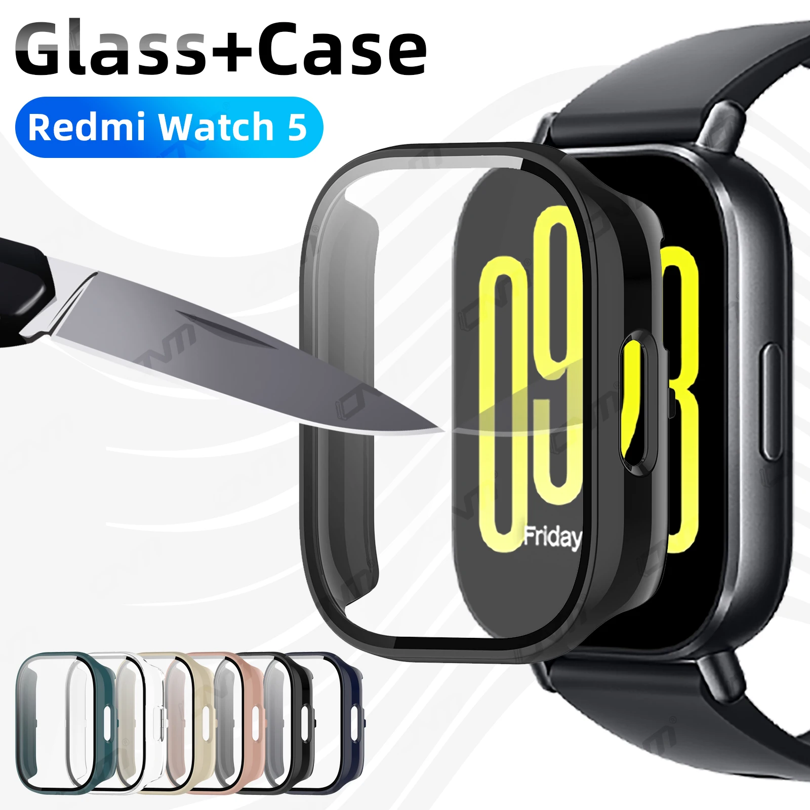 Redmi Watch 5 용 케이스, 액티브 라이트 강화 유리 스크린 보호대 및 하드 PC 보호 범퍼, Redmi Watch 5 커버 액세서리 title=Redmi Watch 5 용 케이스, 액티브 라이트 강화 유리 스크린 보호대 및 하드 PC 보호 범퍼, Redmi Watch 5 커버 액세서리 