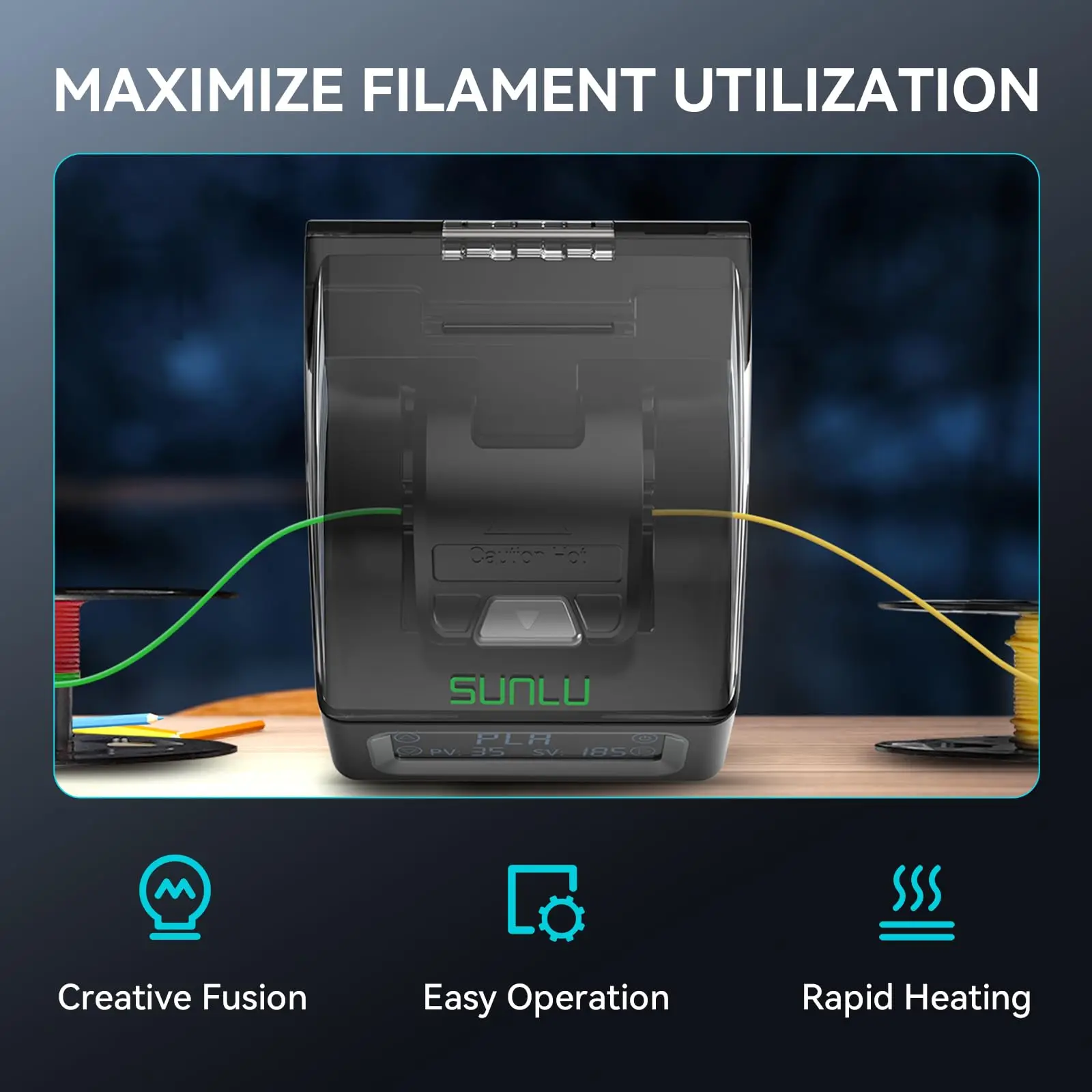 SUNLU 필라멘트 커넥터 PLA/PETG/TPU/ABS/PA/나일론 용 1.75mm 필라멘트 고속 용접 200Pcs PTFE 슬리브 필라멘트 스플라이서