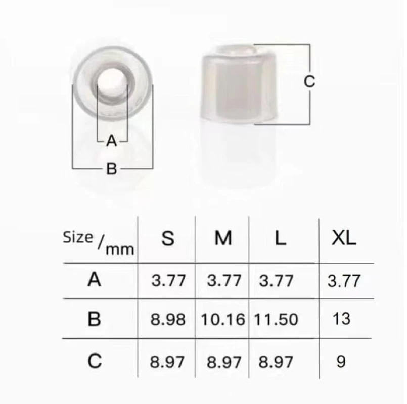 DUNU S&S(스테이지 및 스튜디오) 4.0mm-6mm 노즐 S/M/L/XL용 실리콘 이어팁, 헤드폰, 이어버드용 범용 실리콘 이어팁