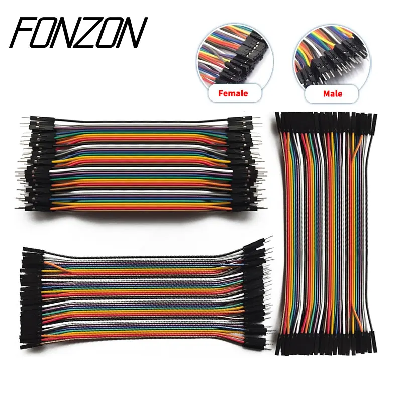 10-40cm 10-40Pin 브레드보드 점퍼 와이어 길이 옵션 Dupont 와이어 모듬 키트 암-수 여러 가지 빛깔의 리본 케이블
