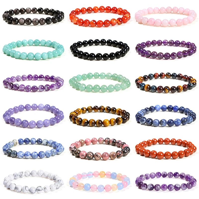 JD 천연석 비즈 팔찌 자수정 타이거 아이 크리스탈 석영 마노 보석 비즈 Bangles 여성 남성 Reiki Healling 보석 선물 title=JD 천연석 비즈 팔찌 자수정 타이거 아이 크리스탈 석영 마노 보석 비즈 Bangles 여성 남성 Reiki Healling 보석 선물 