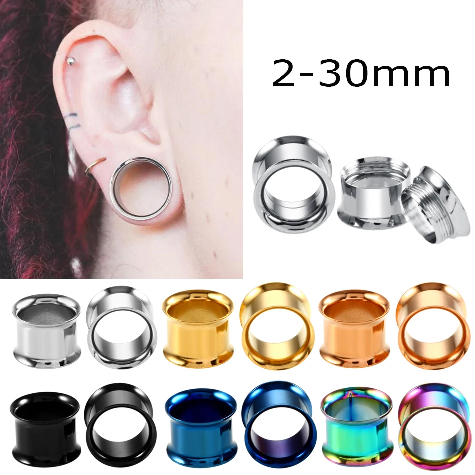 2 개/몫 2mm-30mm 스테인레스 스틸 귀 들장미 확장기 터널 및 플러그 귀걸이 나사 식 귀 확장 귀 확장 title=2 개/몫 2mm-30mm 스테인레스 스틸 귀 들장미 확장기 터널 및 플러그 귀걸이 나사 식 귀 확장 귀 확장 