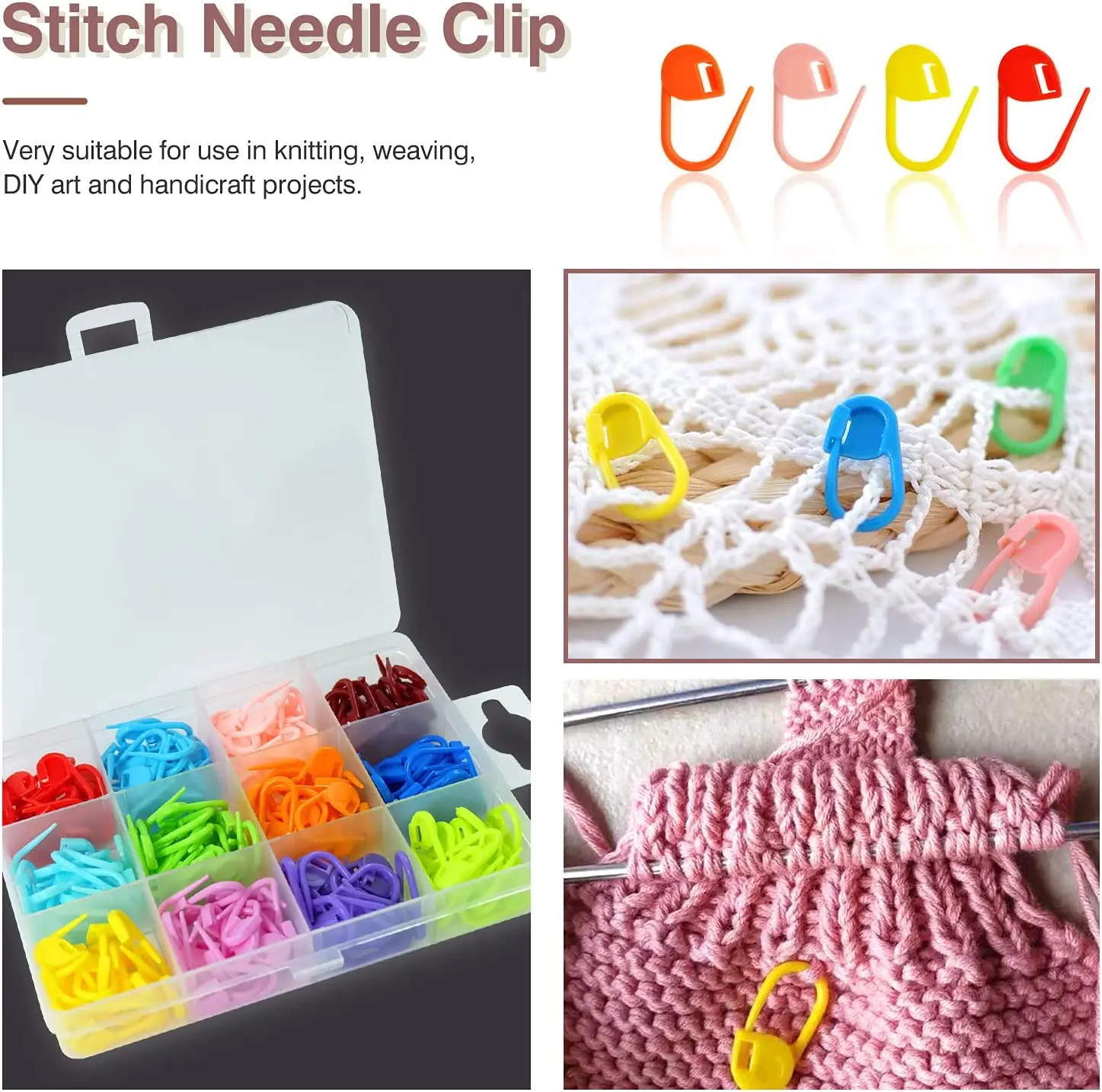 50/100Pcs 다채로운 플라스틱 안전 핀 뜨개질 마커 DIY 뜨개질 뜨개질 공예 의류 Accessorie에 대 한 크로 셰 뜨개질 스티치 클립
