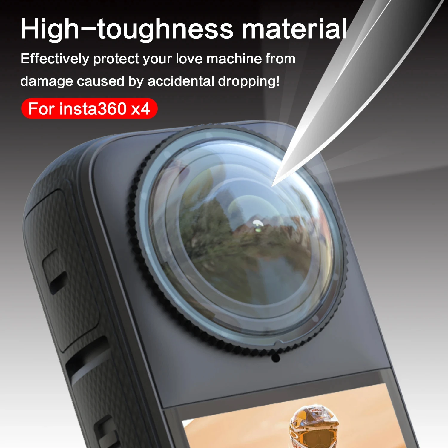 Insta360 X4 용 렌즈 가드 및 스크린 보호대, 렌즈 보호대 커버 및 스크래치 방지 보호 필름, Insta 360 X4 액세서리