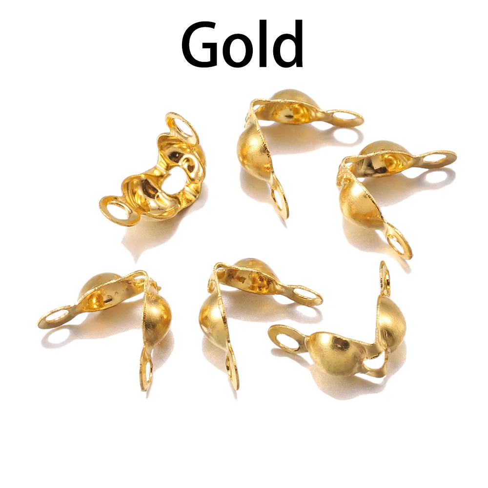 100-200pcs 커넥터 걸쇠 피팅 4*7mm 볼 체인 Calotte 끝 크림프 비즈 커넥터 구성 요소 DIY 쥬얼리 Supplie 만들기